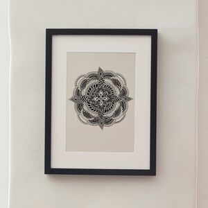 Abstract mandala art original drawing